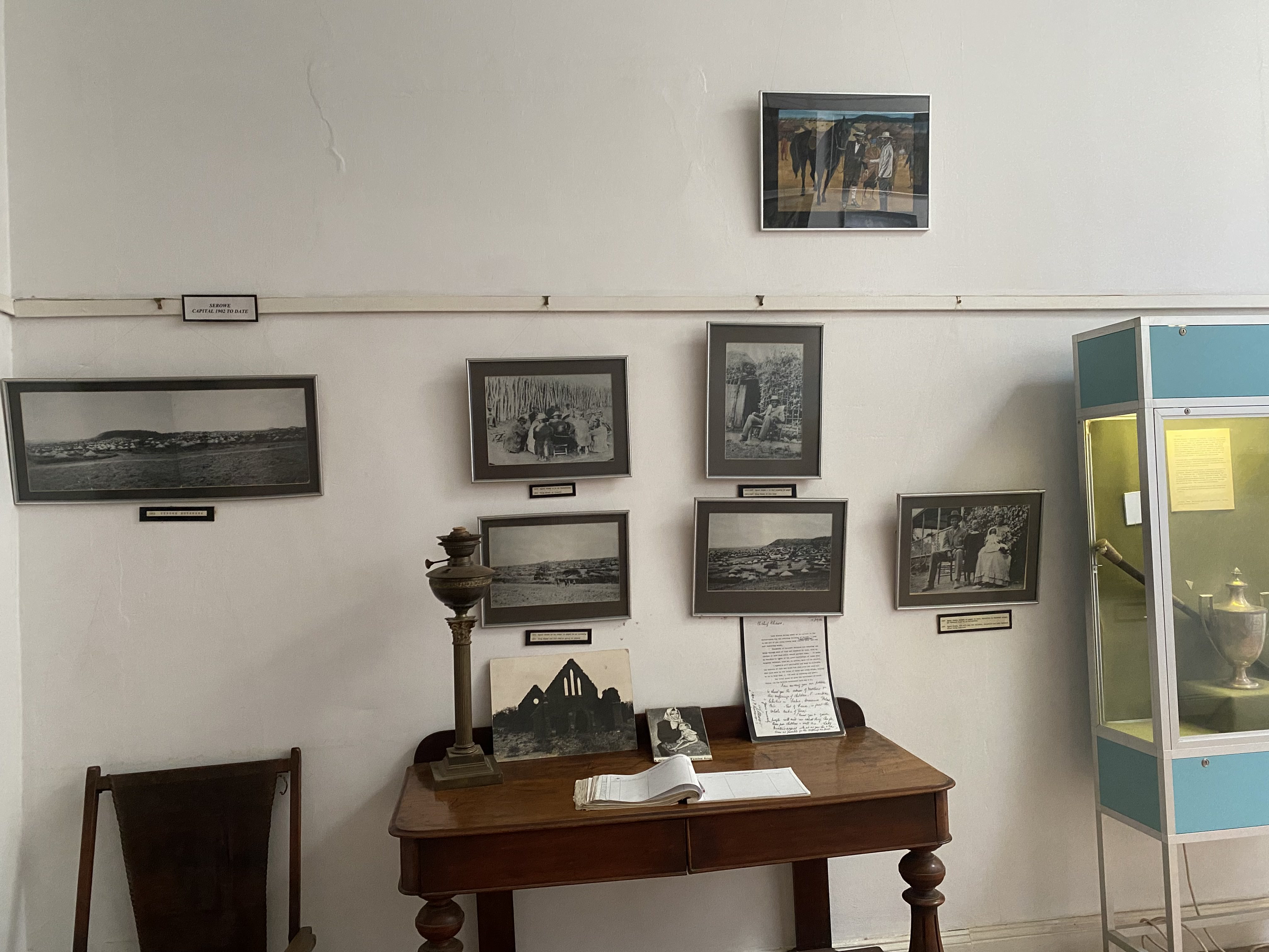 Interior exhibition view at the Khama III Memorial Museum